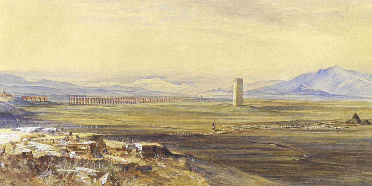 Edward Lear,Campagne romaine, acquedotto alessandrino ( ?, avant 1888, date indéterminée)
